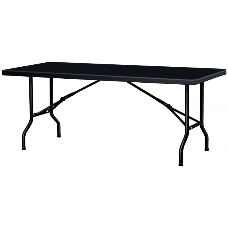 Lot de 10 tables polyéthylène pliantes noires