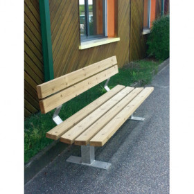 Banc urbain en pin Indigotier
