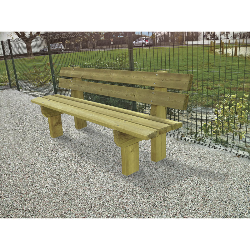 Banc public tout bois Aigrin aménagement extérieur