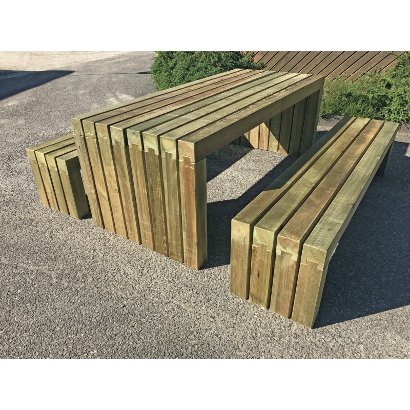 Table et banquette extérieure bois Corossol aménagement extérieur