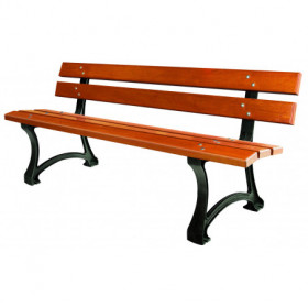 Banc urbain bois et fonte...