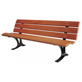 Banc public lames bois Ébène