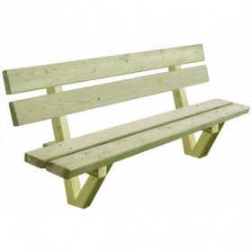 Banc urbain bois Fusain