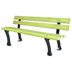 Banc urbain acier et bois...