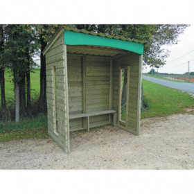 Abri de bus en bois Sabline