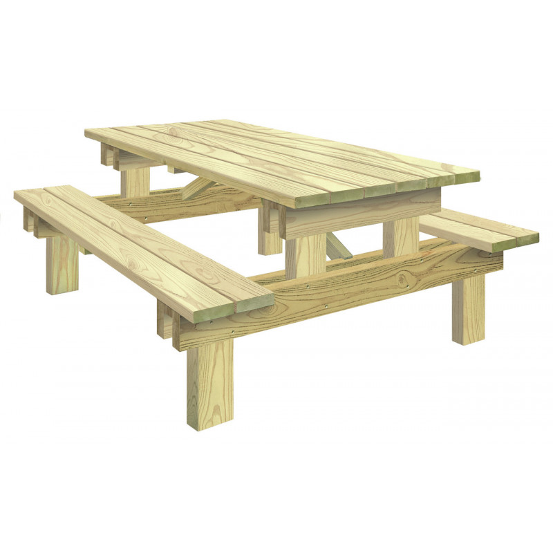 Table pique nique en bois Arc aménagement extérieur