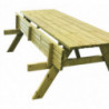 Table pique nique bois Garance aménagement extérieur