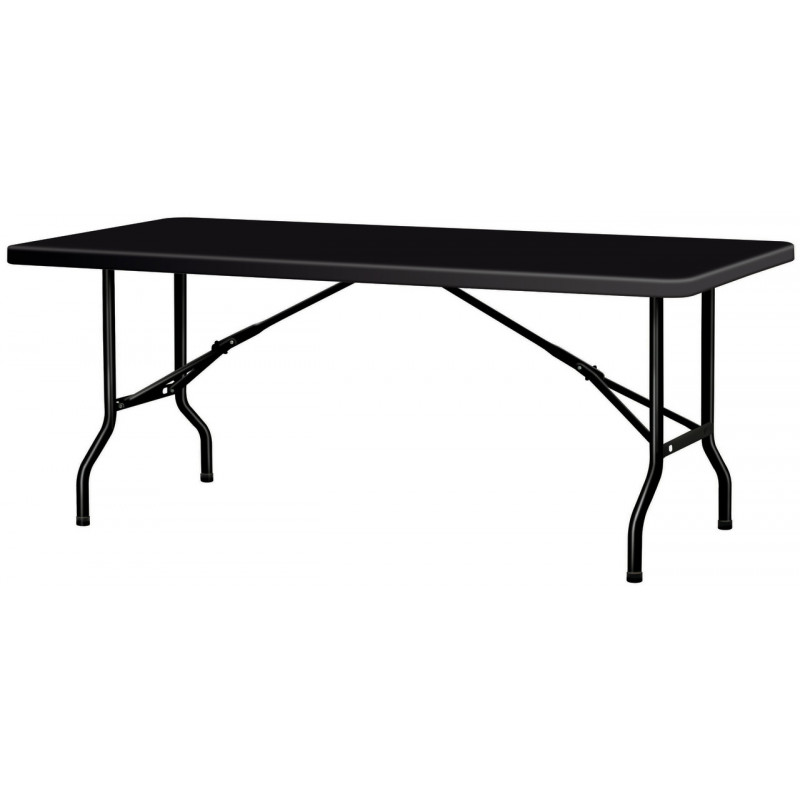 Table polyéthylène pliante rectangulaire noir
