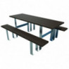 Table pique nique acier et recyclé Rosas aménagement extérieur