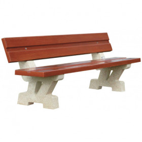 Banc béton aspect bois Kava