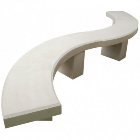 Banquette courbe béton Kiwi