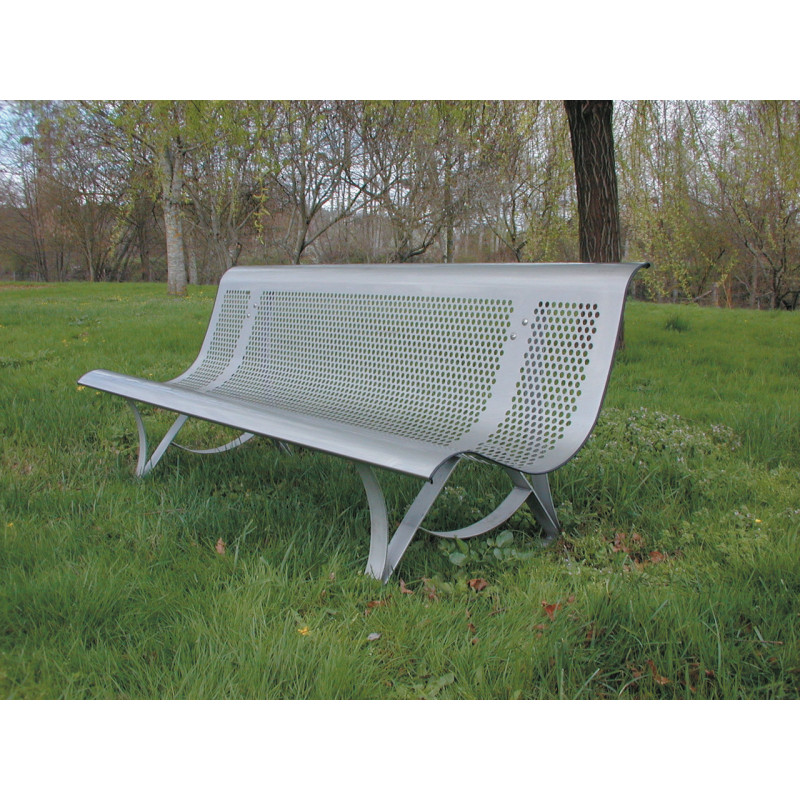 Banc extérieur en acier inoxydable If aménagement extérieur - SÉMIO