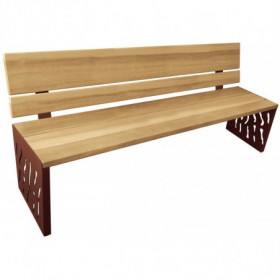 Banc urbain acier et bois...