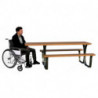 Table extérieur acier et bois Aldrovanda aménagement extérieur