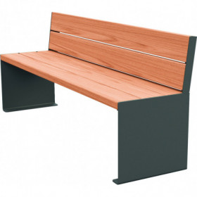 Banc design acier et bois...