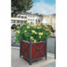 Jardinière urbaine carrée acier et bois Taros aménagement extérieur