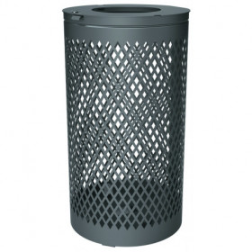 Corbeille Basket en plastique recyclé et acier Poubelle de ville