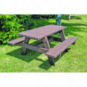 Table de pique nique recyclée Rubane aménagement extérieur