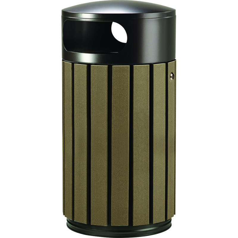 Corbeille de propreté recyclée Mauve aménagement extérieur