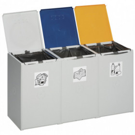 1 corbeille sélective 40 L...