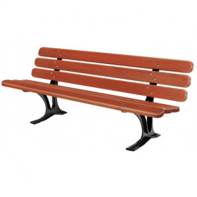 3 bancs en bois exotique...
