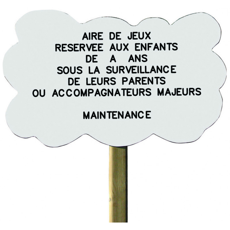 Panneau aire de jeux Nuage jeux et sports Panneau aire de jeux Nuage jeux et sports