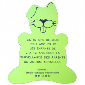 Panneau aire de jeux Animal