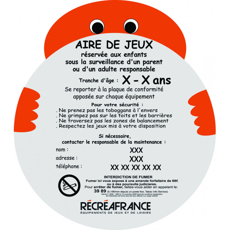 Panneau aire de jeux Bonhomme jeux et sports Panneau aire de jeux Bonhomme jeux et sports
