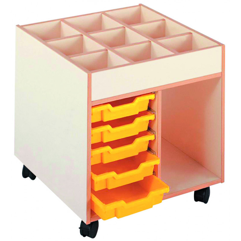 Meuble mobile à cases et à bacs Meuble mobile à cases et à bacs