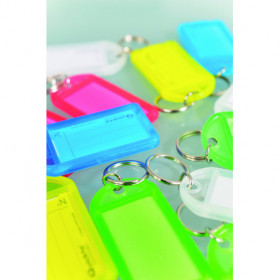 Lot de 25 porte-clés plastique
