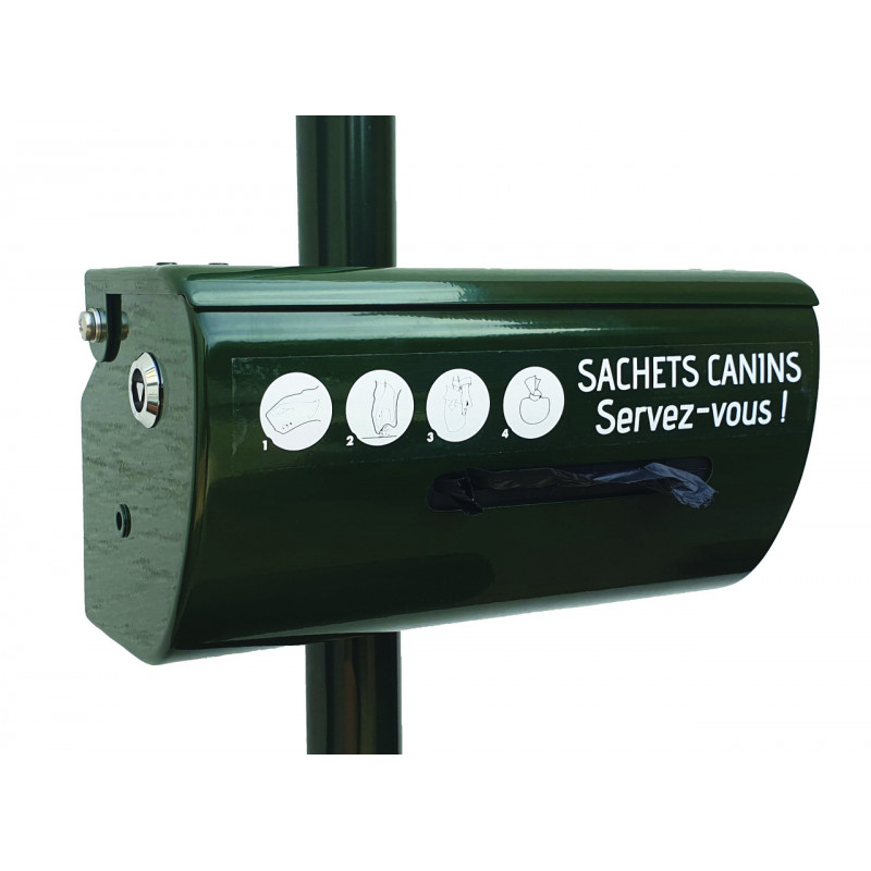 Poteau pour distributeur hygiène canine aménagement extérieur Poteau pour distributeur hygiène canine aménagement extérieur