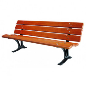 Banc public lames bois Ébène