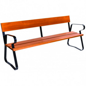 Banc urbain lames bois Corète