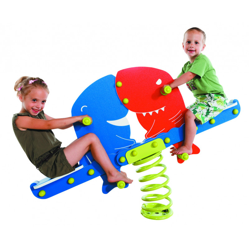 Bascule sur ressort 2 places Requin jeux et sports Bascule sur ressort 2 places Requin jeux et sports