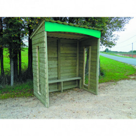 Abri de bus en bois Sabline