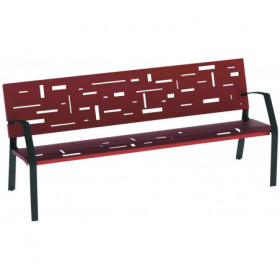 Banc extérieur acier et...