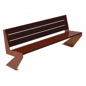 Banc acier et bois...