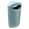 Corbeille publique plastique recyclé Sisal
