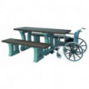 Table aire de repos recyclée Raisinet aménagement extérieur