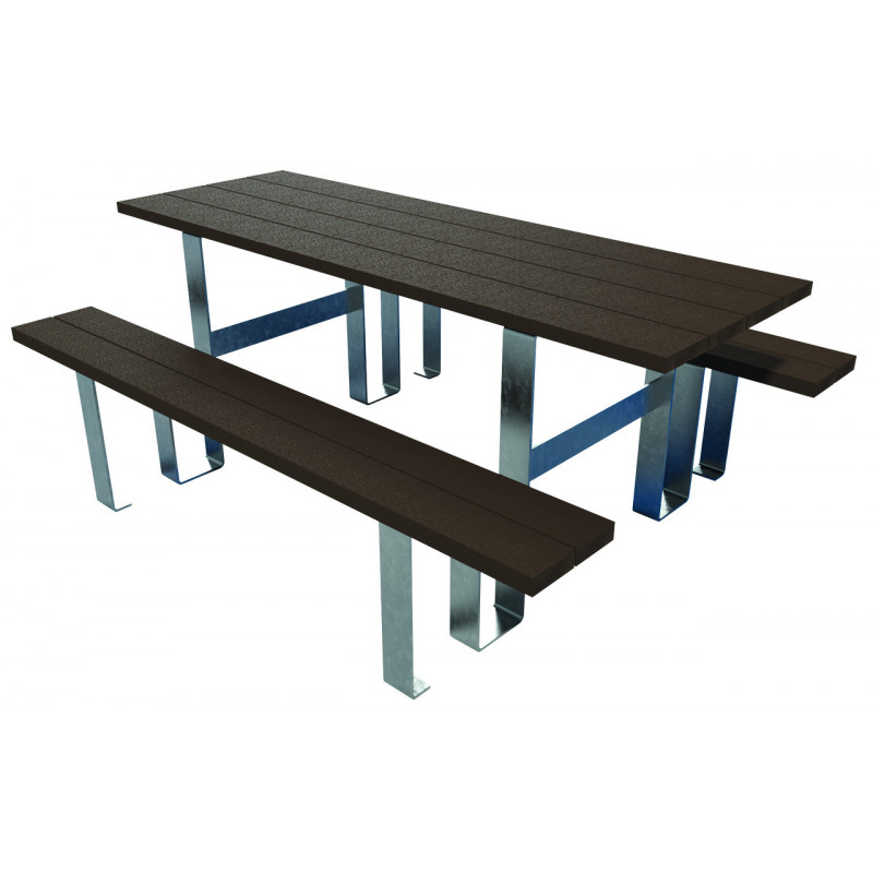 Table pique nique acier et recyclé Rosas aménagement extérieur