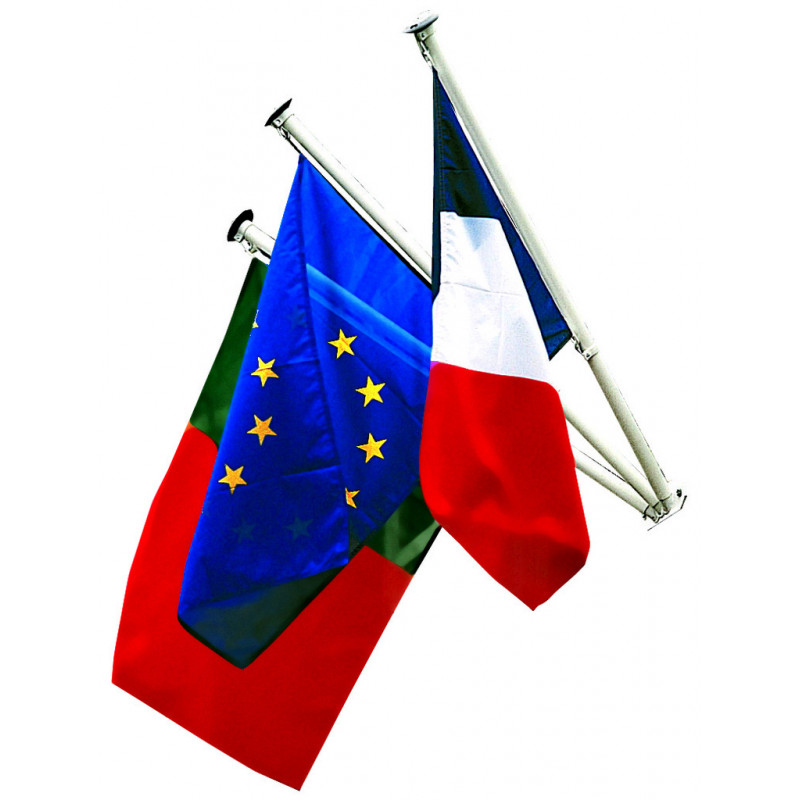 Mât de façade alu porte drapeau signalisation Mât de façade alu porte drapeau signalisation