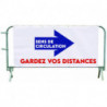 Bâche PVC pour barrière de police technique