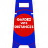 Chevalet panneau de sol Respect des distances technique