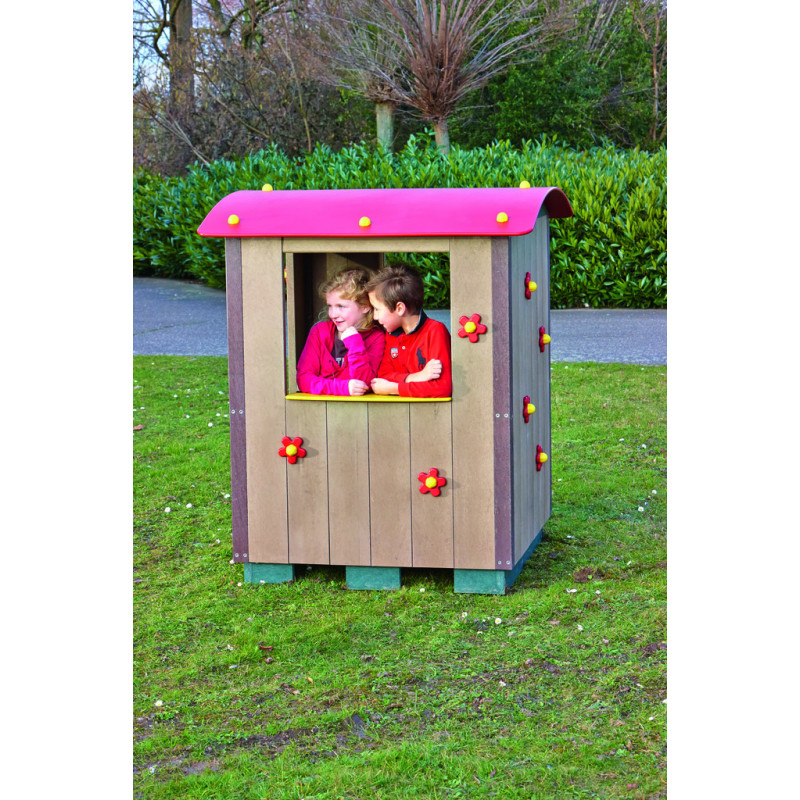 Maisonnette extérieure Flora plastique recyclé jeux et sports Maisonnette extérieure Flora plastique recyclé jeux et sports