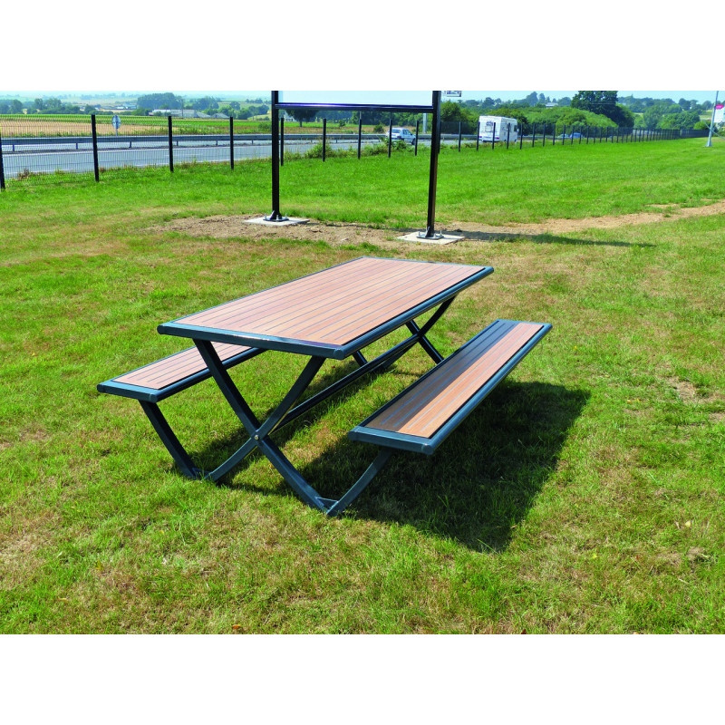 Table pique nique acier et compact Aveline aménagement extérieur Table pique nique acier et compact Aveline aménagement extérieur