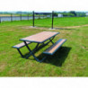 Table pique nique acier et compact Aveline aménagement extérieur