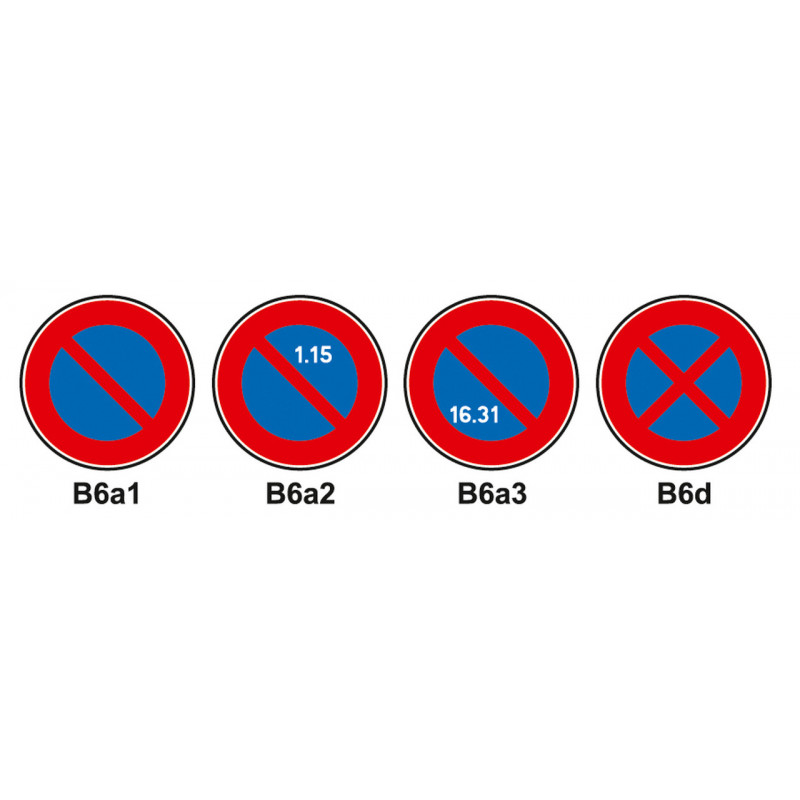 Panneau de signalisation stationnement Type B Panneau de signalisation stationnement Type B