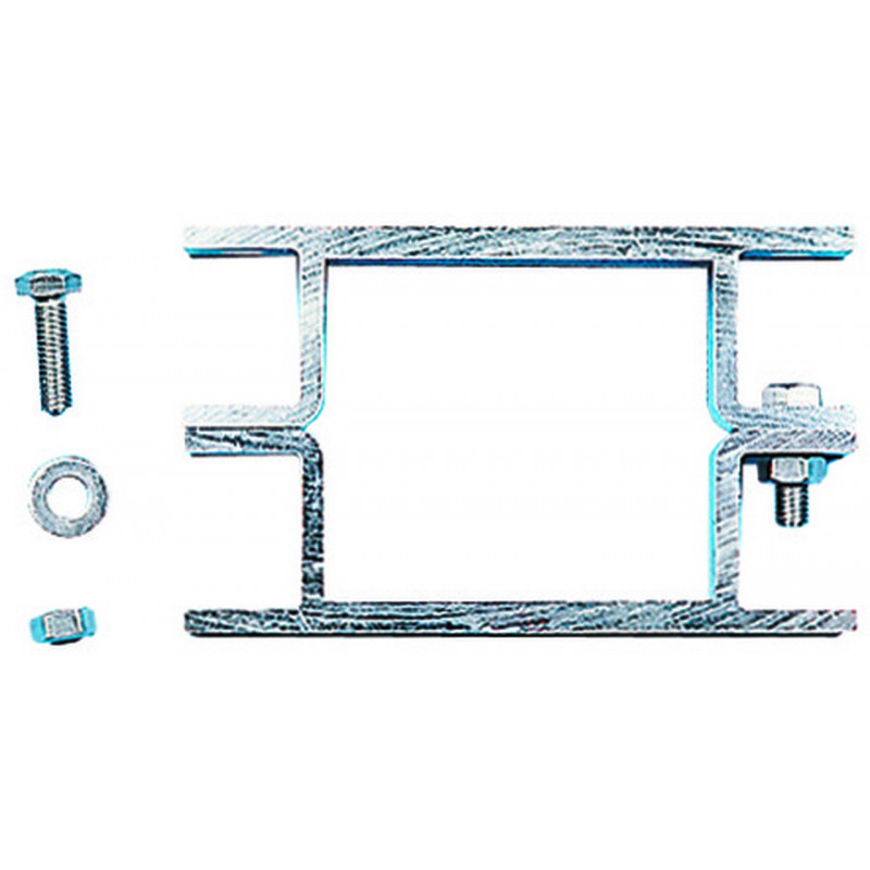 Fixation en aluminium dos à dos signalisation
