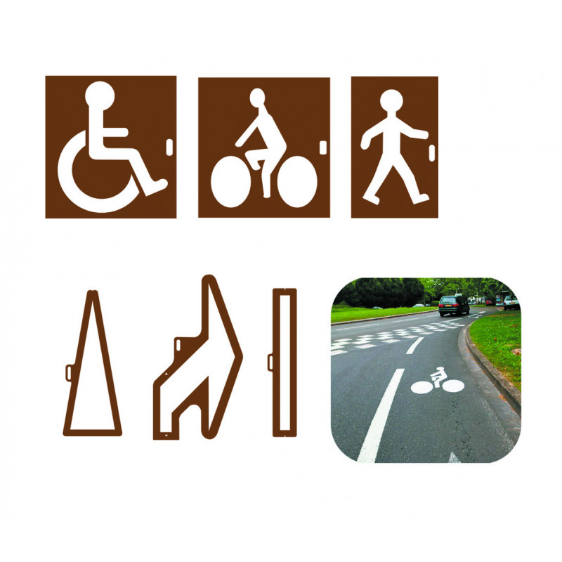 Pochoir pour marquage au sol signalisation Pochoir pour marquage au sol signalisation