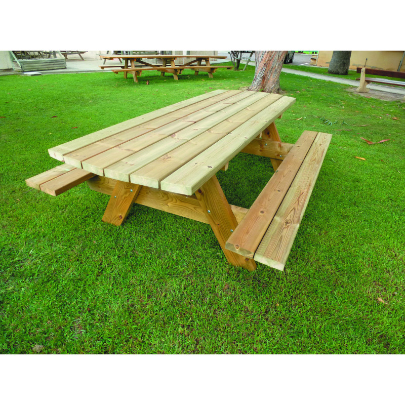 Table pique nique bois Gaillet aménagement extérieur